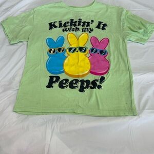Kids 'Kickin' It with My Peeps!' Green Graphic Tee